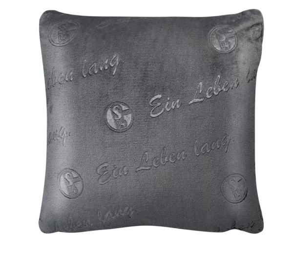 FC Schalke 04 - Kissen Fleece allover anthra